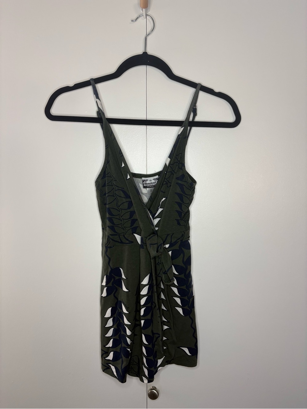 Manuhealii Olive Green Wrap Romper